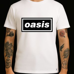 Polera Oasis Decca Logo Blanca